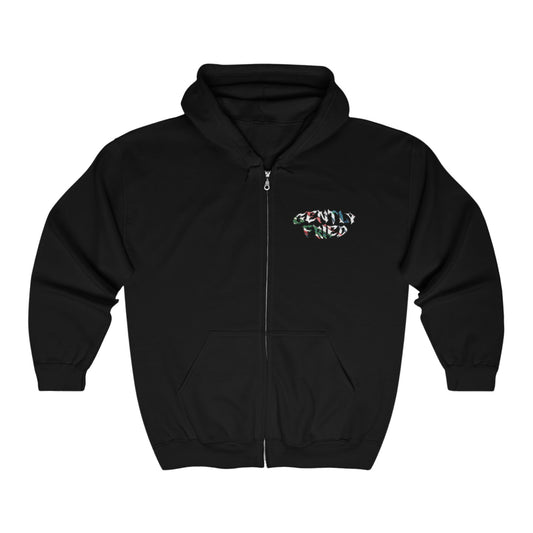 Gently Fried Minimal Unisex Zip Hoodie